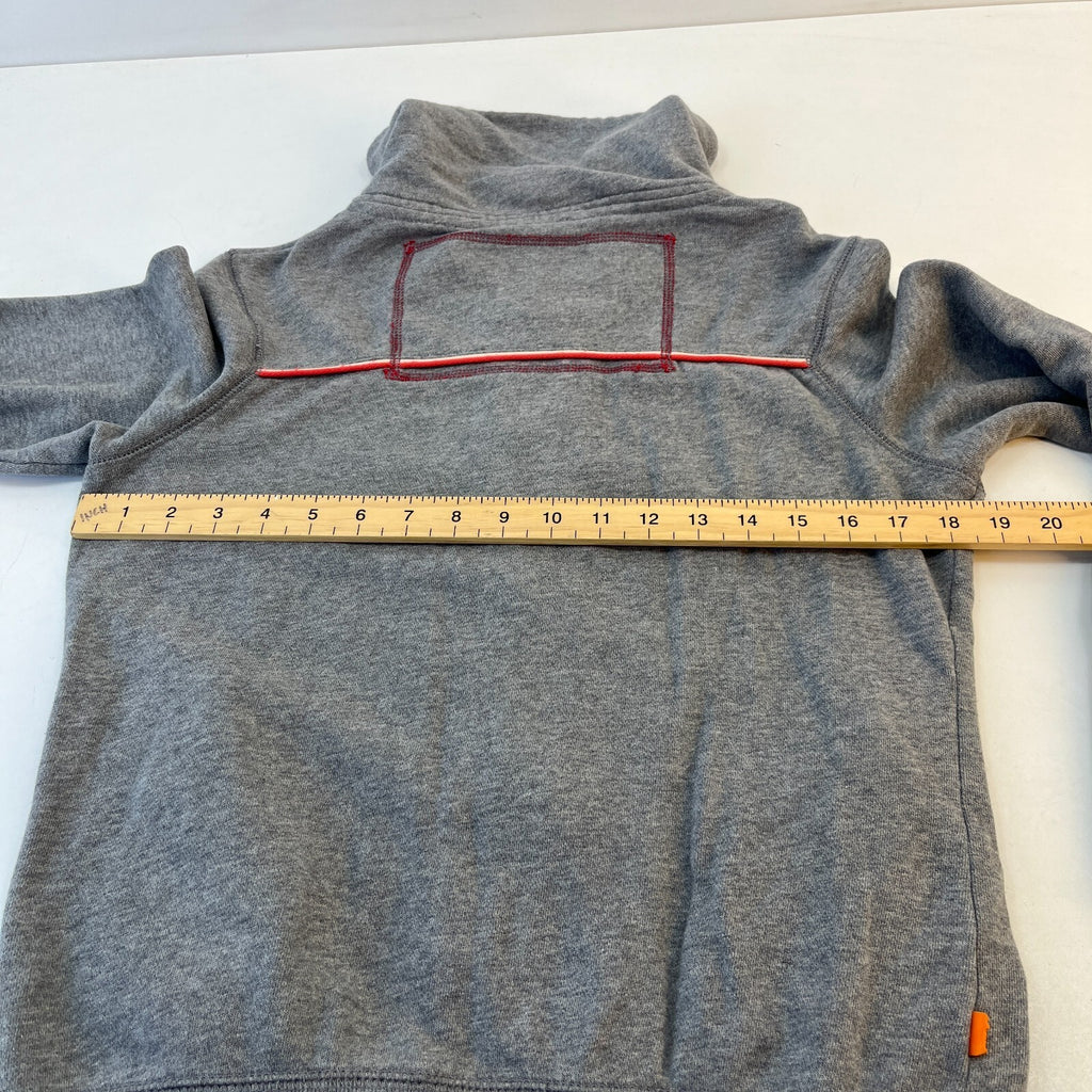 SuperDry Beach Men’s Grey Cotton Full Zip High Neck Logo Sweatshirt size S