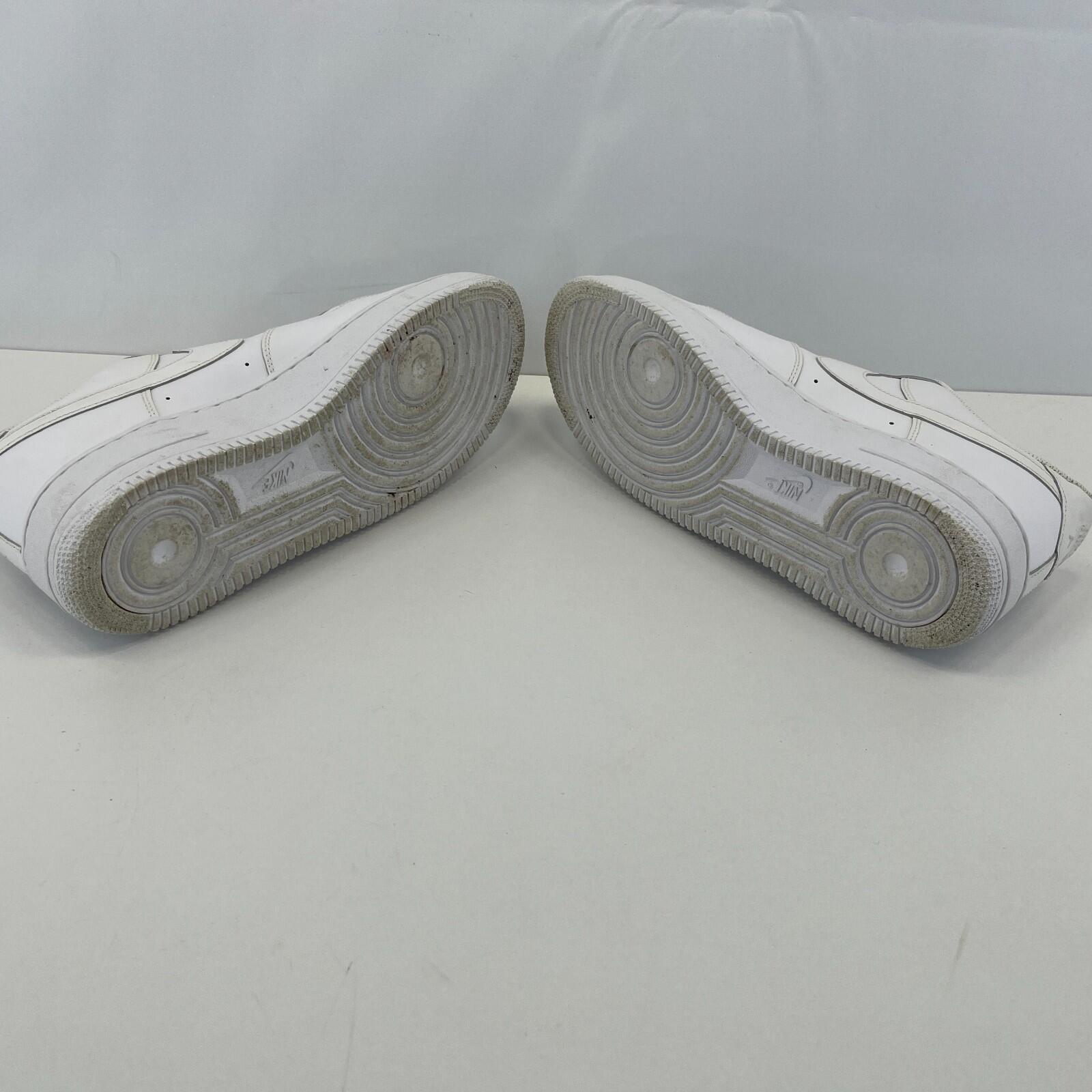 Nike Air Force 1  Trainers in White Leather UK size 11 / EU 46