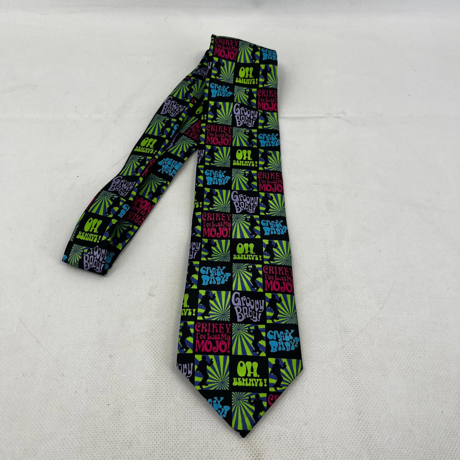 M&S St Michael Austin Powers Tie One Size 100% Polyester Multicoloured