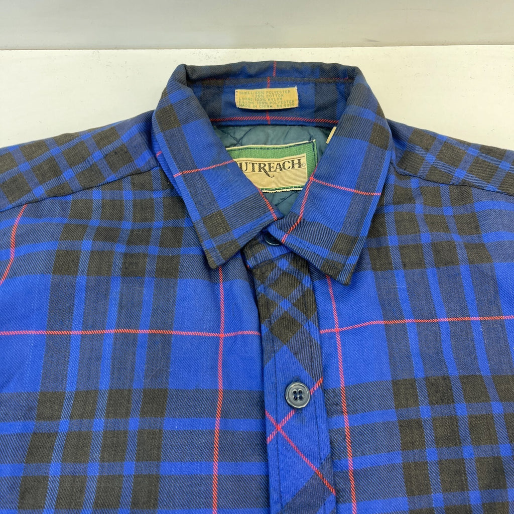 Outreach Men's Insulated Quilt Lined Shacket Jacket Lumberjack Shirt size M