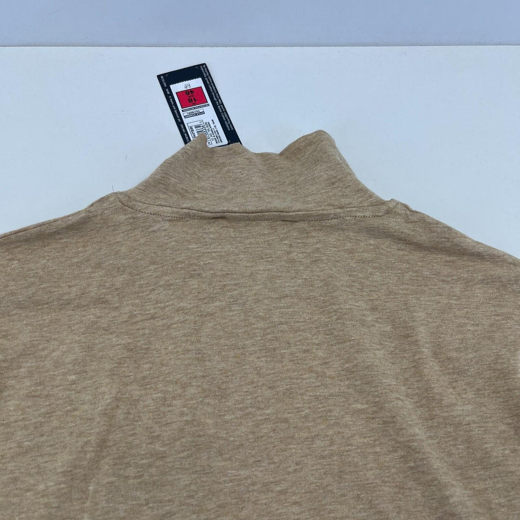 M&S Collection Women's Turtle Neck Top Khaki Beige Long Sleeve size 18