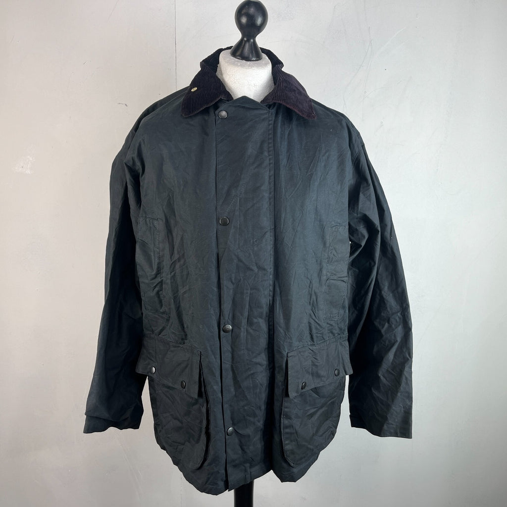 Miller & Simons Wax Jacket in Black UK size S - Waxed Cotton Raincoat