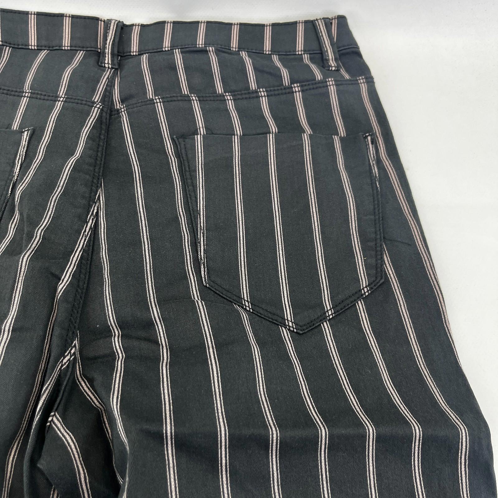 C&A Clockhouse Womens Black Striped Jeans Jegging Leg Skinny size 44R - NWOT