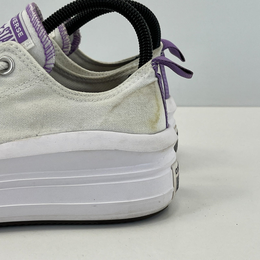 Converse All Star Platform Womens Trainers White & Purple size UK 5 EU 38
