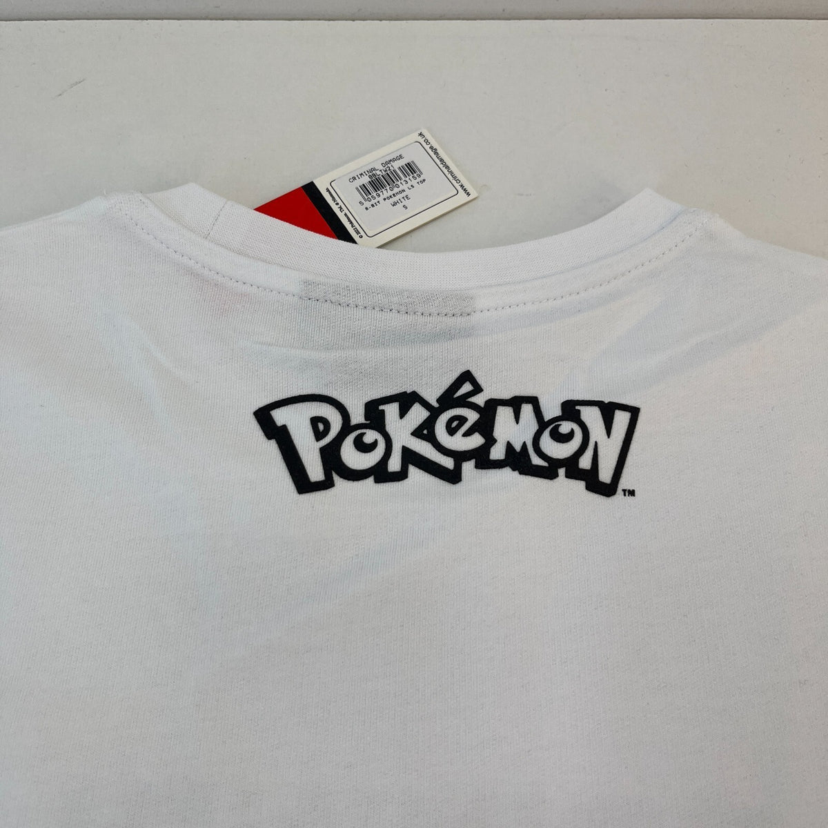 Criminal Damage Limited Edition Pokemon Sweatshirt White size Small - New