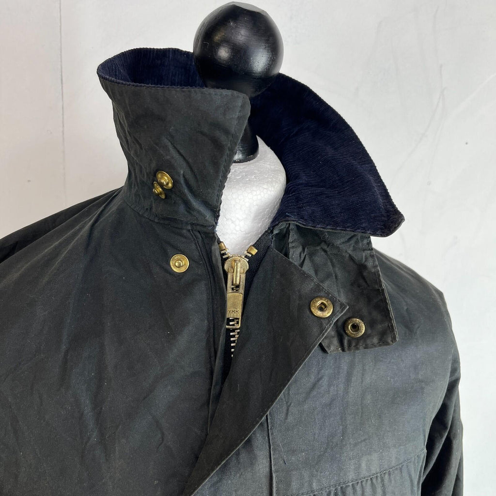 John Partridge Women's Wax Jacket in Black Waxed Cotton size 34 (XS)