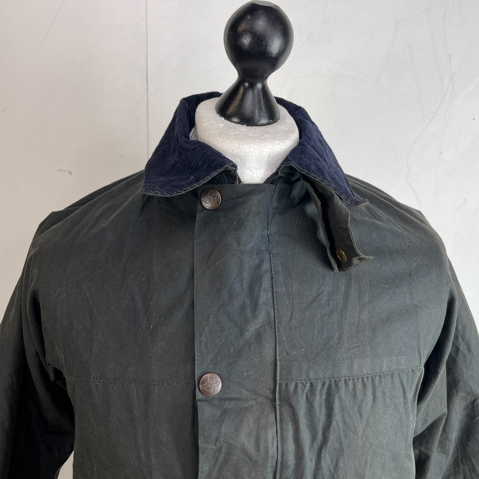 John Partridge Women's Wax Jacket in Black Waxed Cotton size 34 (XS)