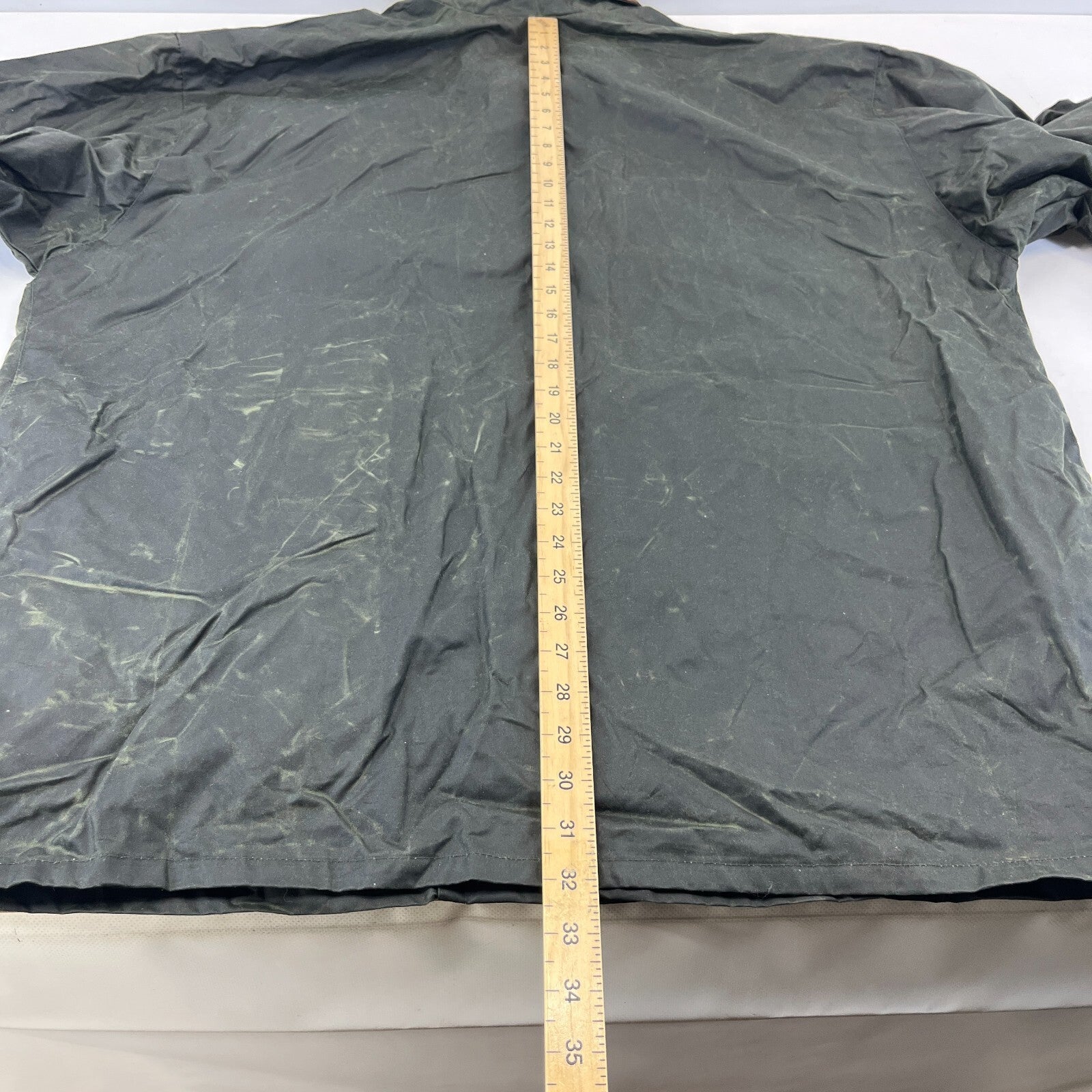 Mc Orvis Wax Jacket Mens size XL Green Waxed Coat Made in the UK