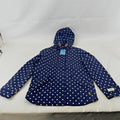 Joules Coast Polka Print Waterproof Jacket Breathable Blue Raincoat UK size 8