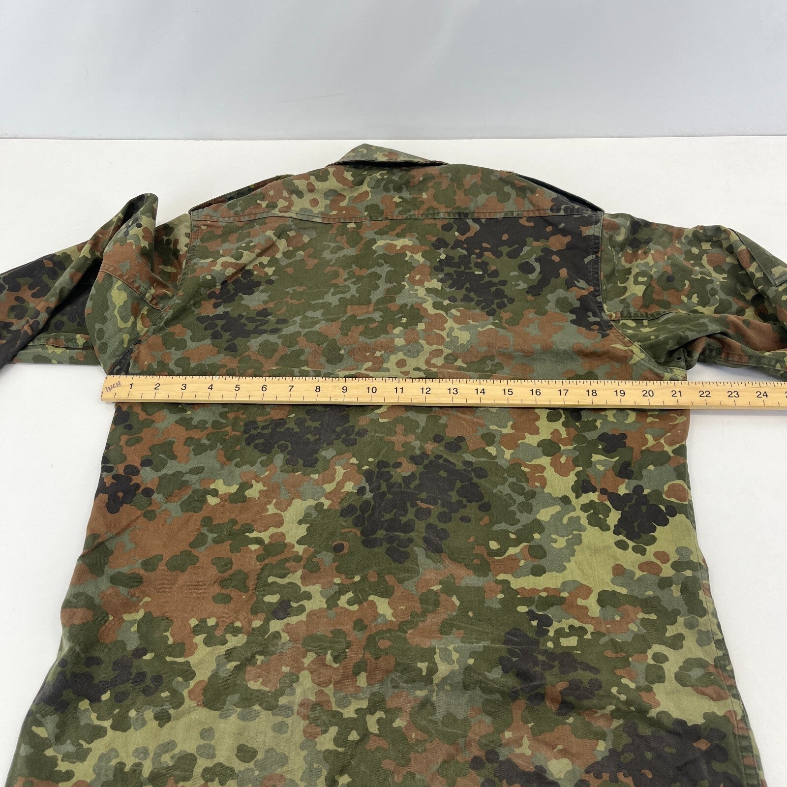 Vtg German Army Flecktarn Camo Custom Punk Jacket Combat Green Gr.2 (UK M)