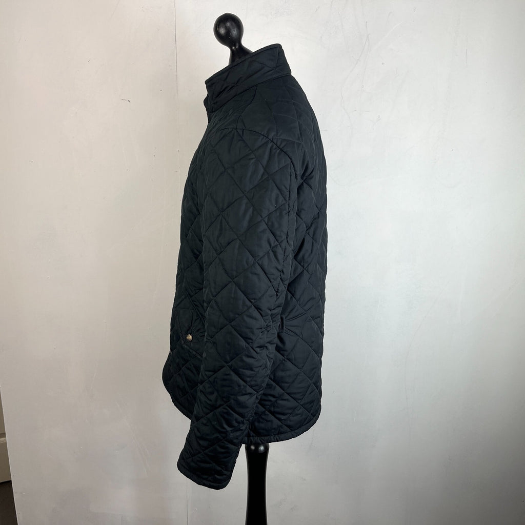 Barbour Chelsea Sportsquilt Jacket in Black Men's size Small