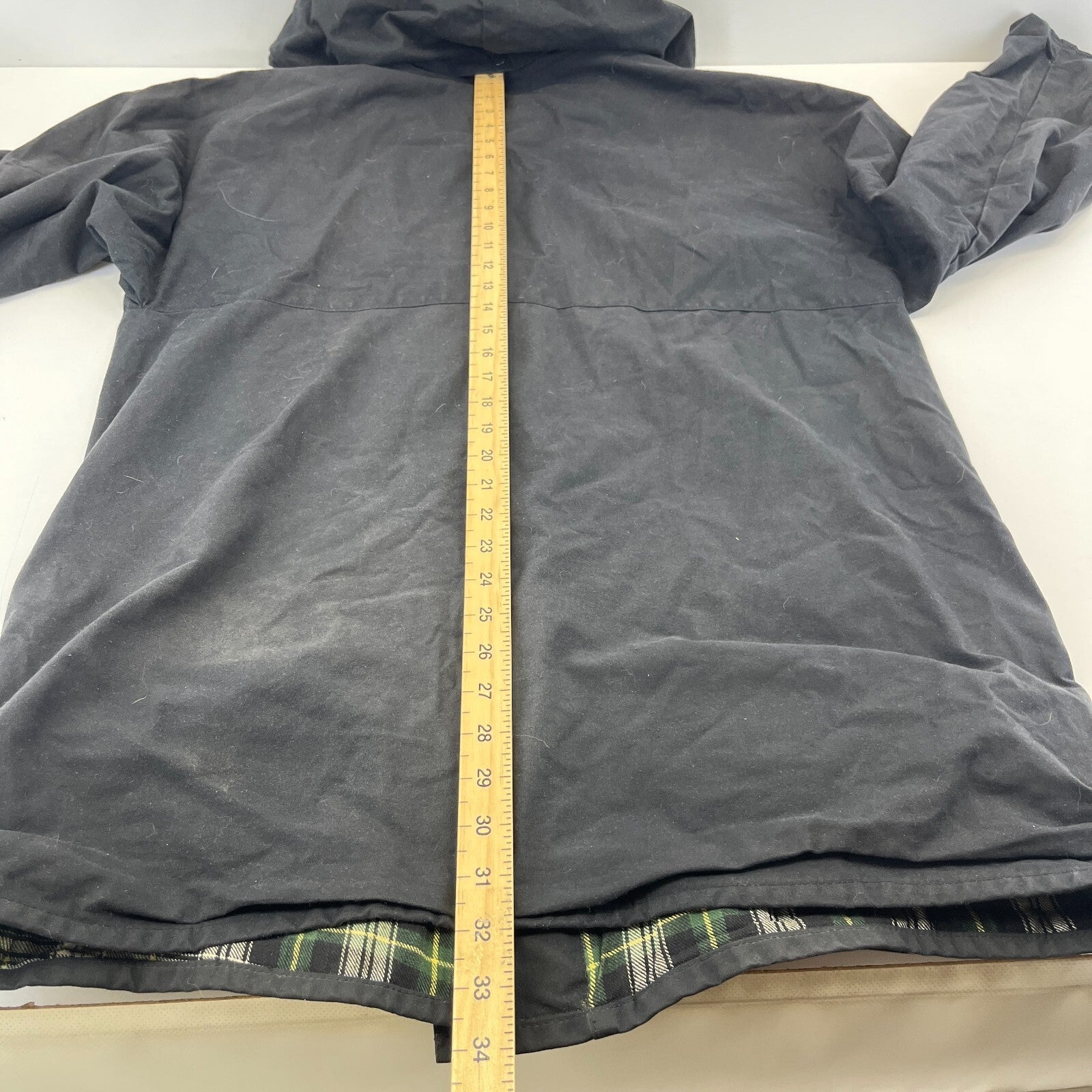 Oxford Blue Women's Wax Jacket size Large Black Country Coat Made in England
