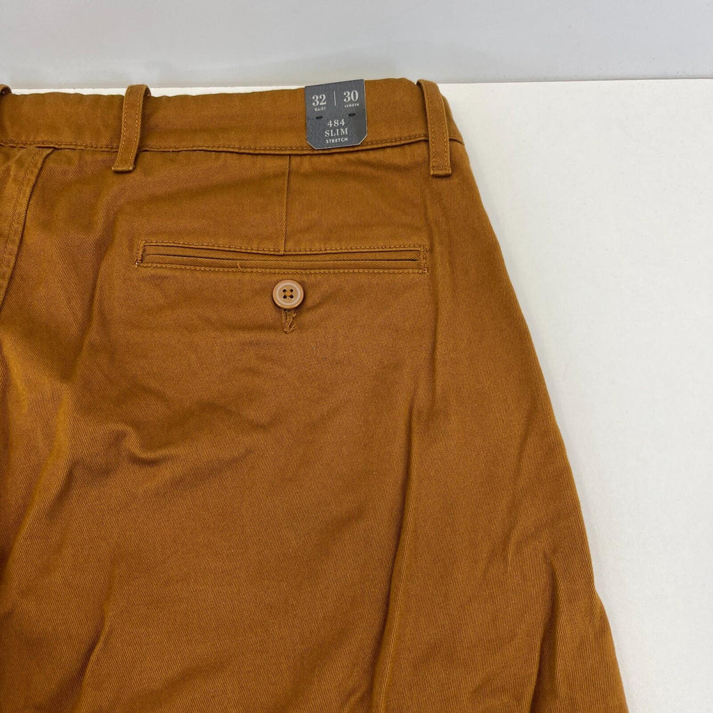J Crew 484 Slim Fit Stretch Chino Trousers Sandy Brown W32" L30" New with Tags
