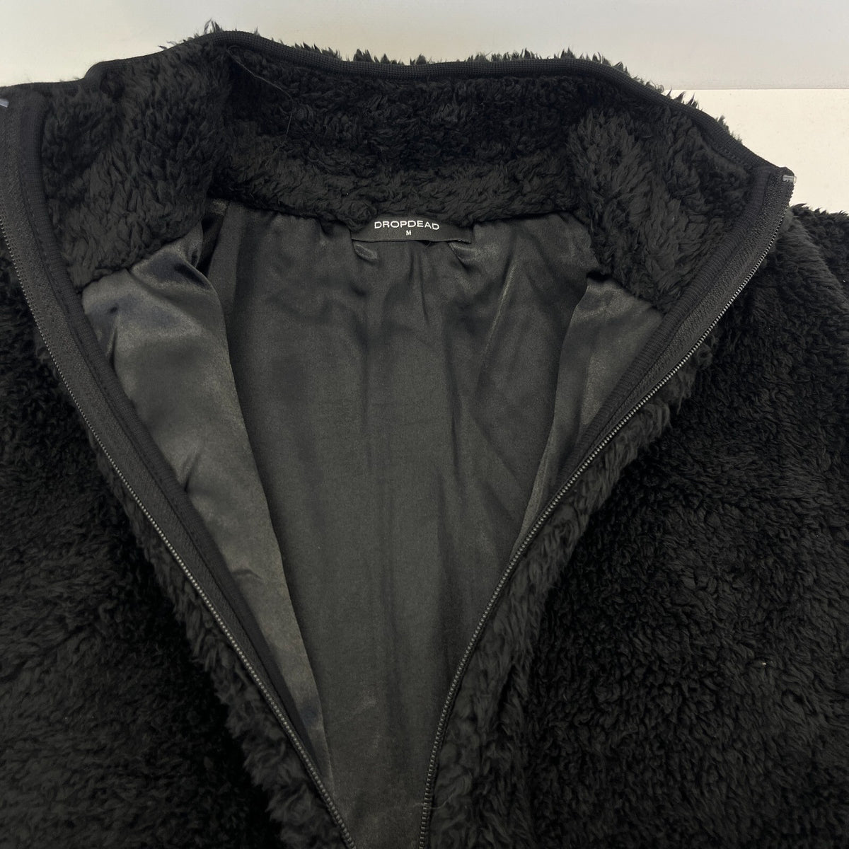 Drop Dead Black Fleece Jacket size Medium - New Without Tags