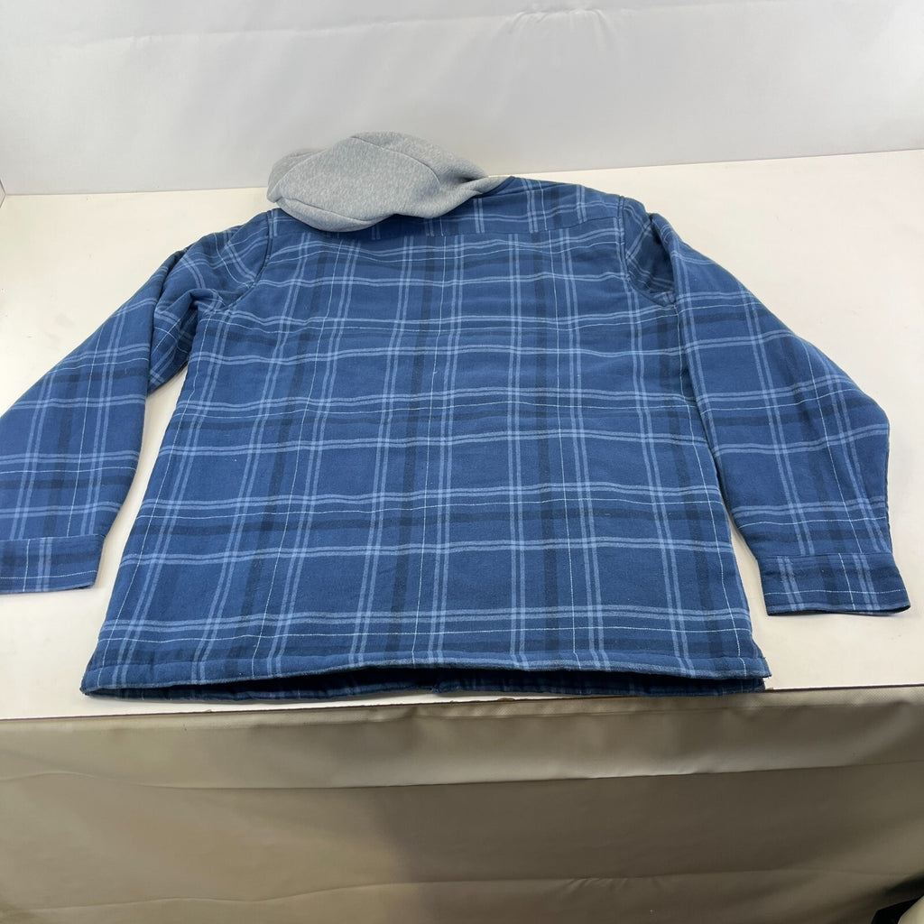 Bench Men's Quilted Padded Work Chore Shirt Lumberjack Jacket Top with Hood 2XL
