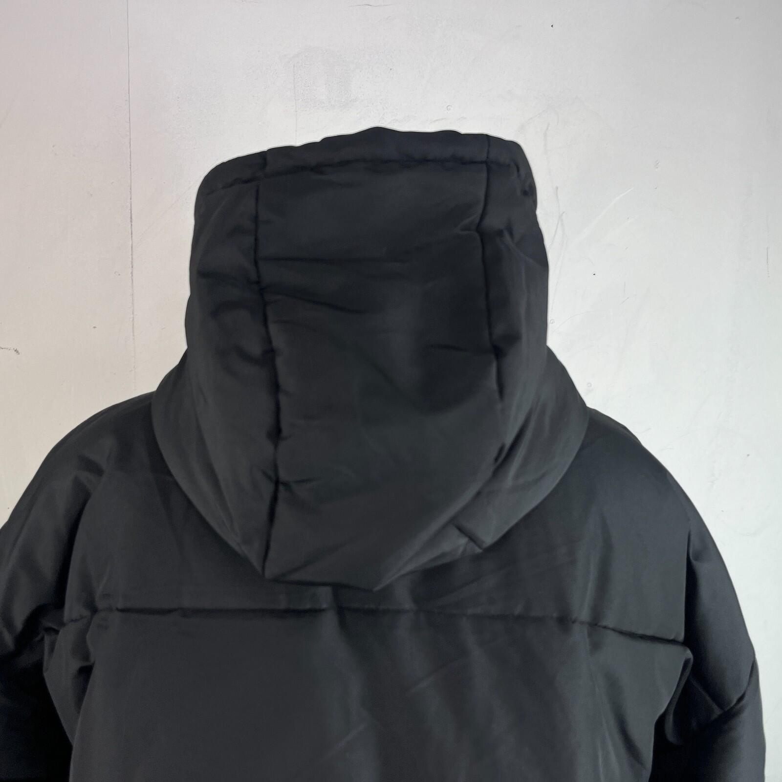 Ellesse Womens Hooded Quilted Padded Puffer Jacket in Black UK 16 - Near Mint
