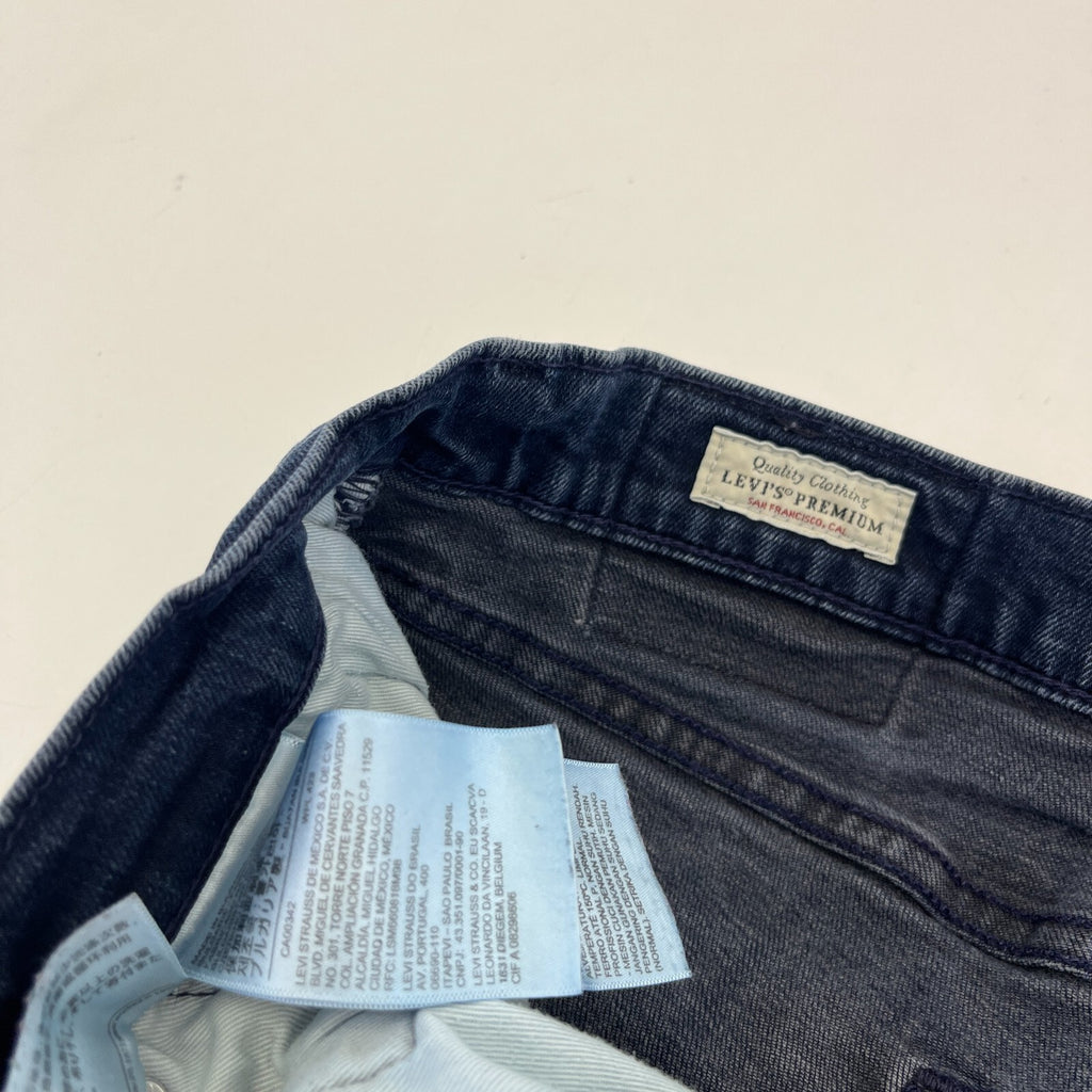 Levi's Mens 511 Slim Jeans W34" L32" Dark Blue Cotton Denim