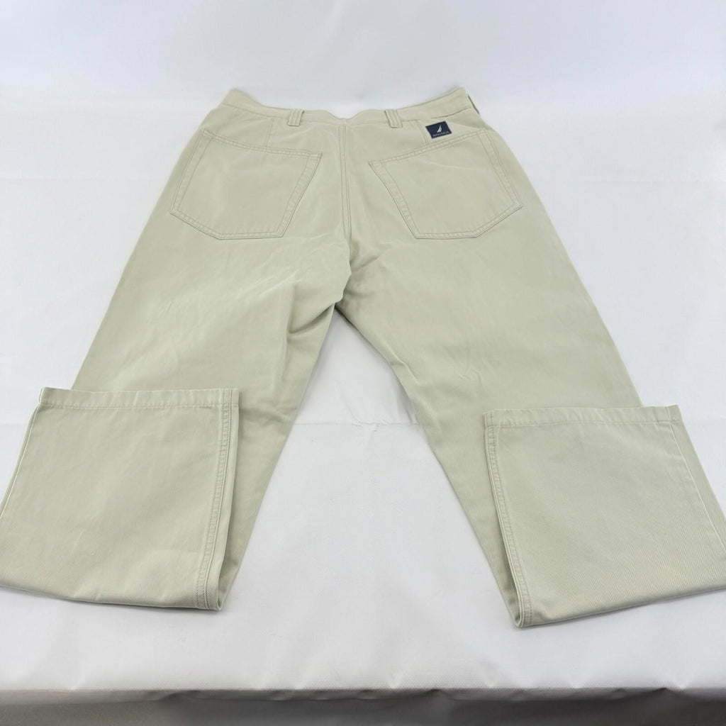 Nautica Men's Chino Jeans in Light Beige W33" L30" 100% Cotton Straight Leg VGC