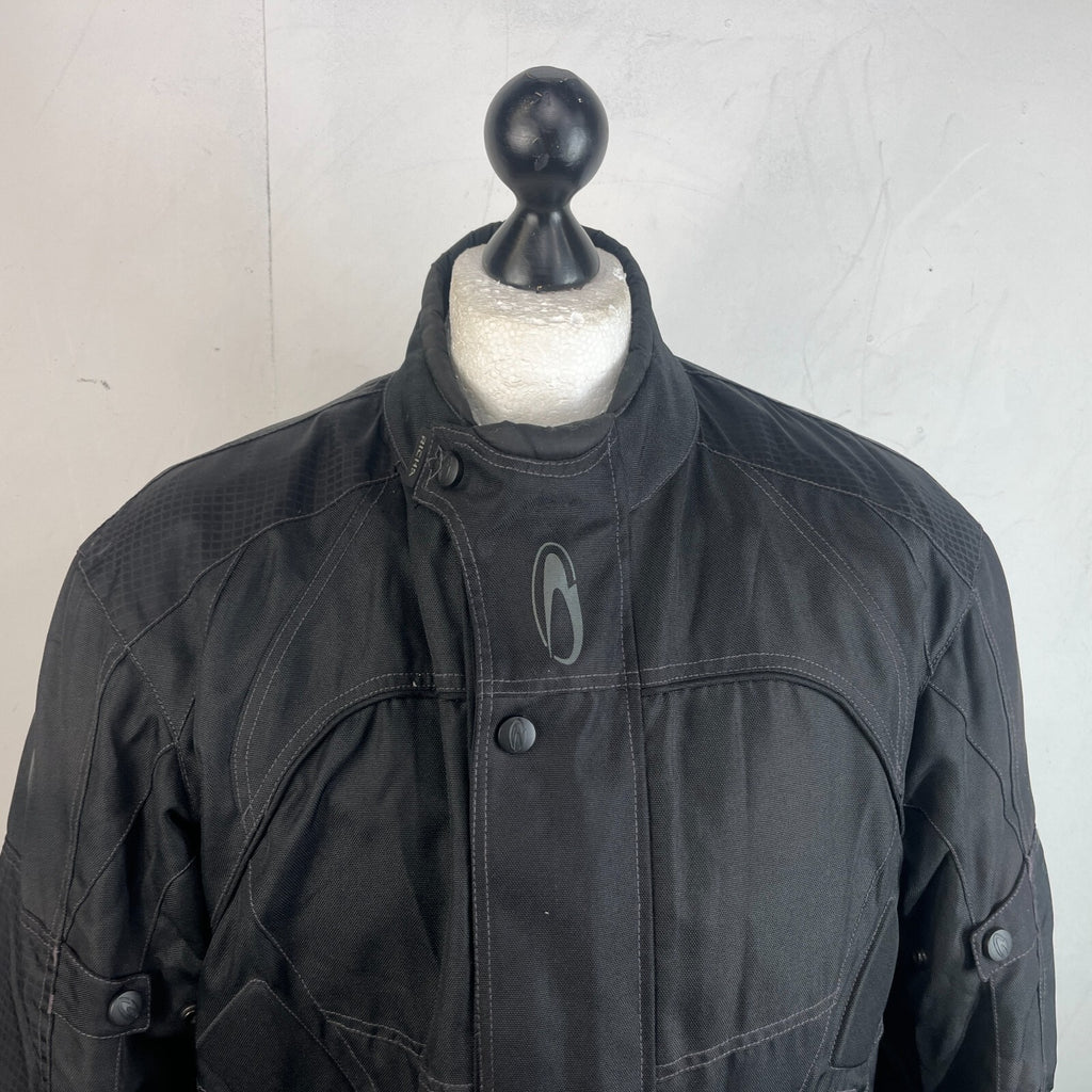 Richa Black Touring Motorcycle Jacket Zip-up Armour & Liner size Large