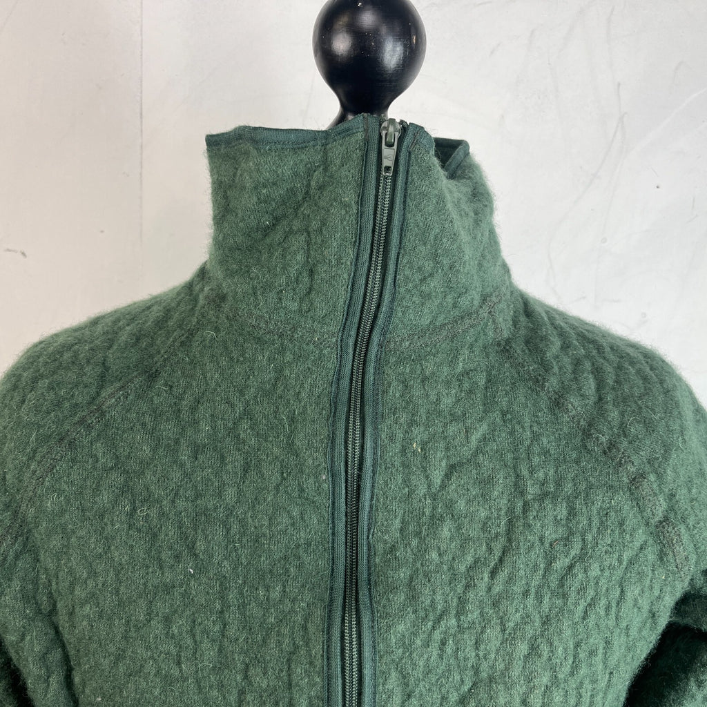 Vintage Dutch Army Fleece Jacket Olive Green size Medium
