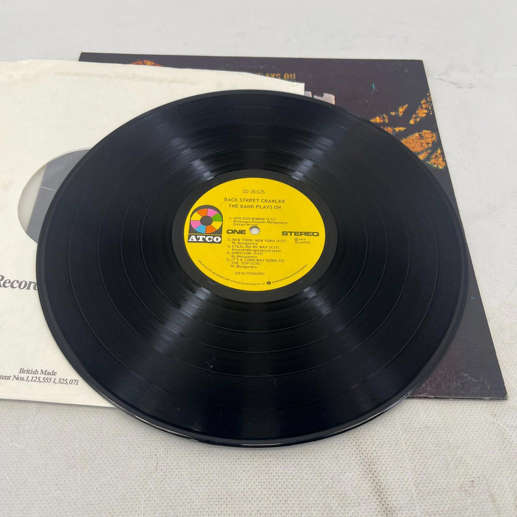Back Street Crawler The Band Plays On 12" Vinyl LP ATCO US Record SD36-125 EX/VG