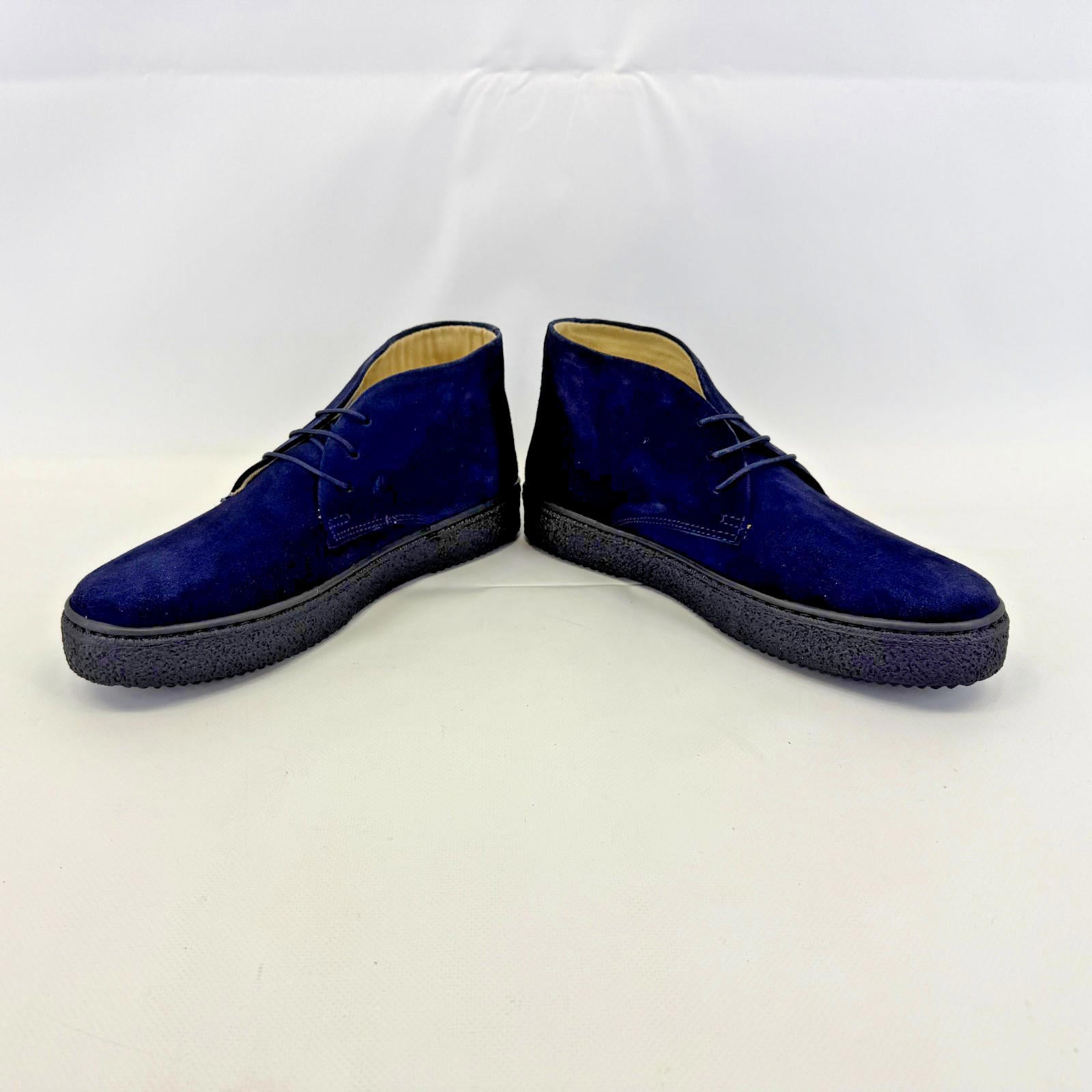 Delicious Junction Bullitt Suede Desert Boots in Dark Navy Blue size UK 7 EU 41