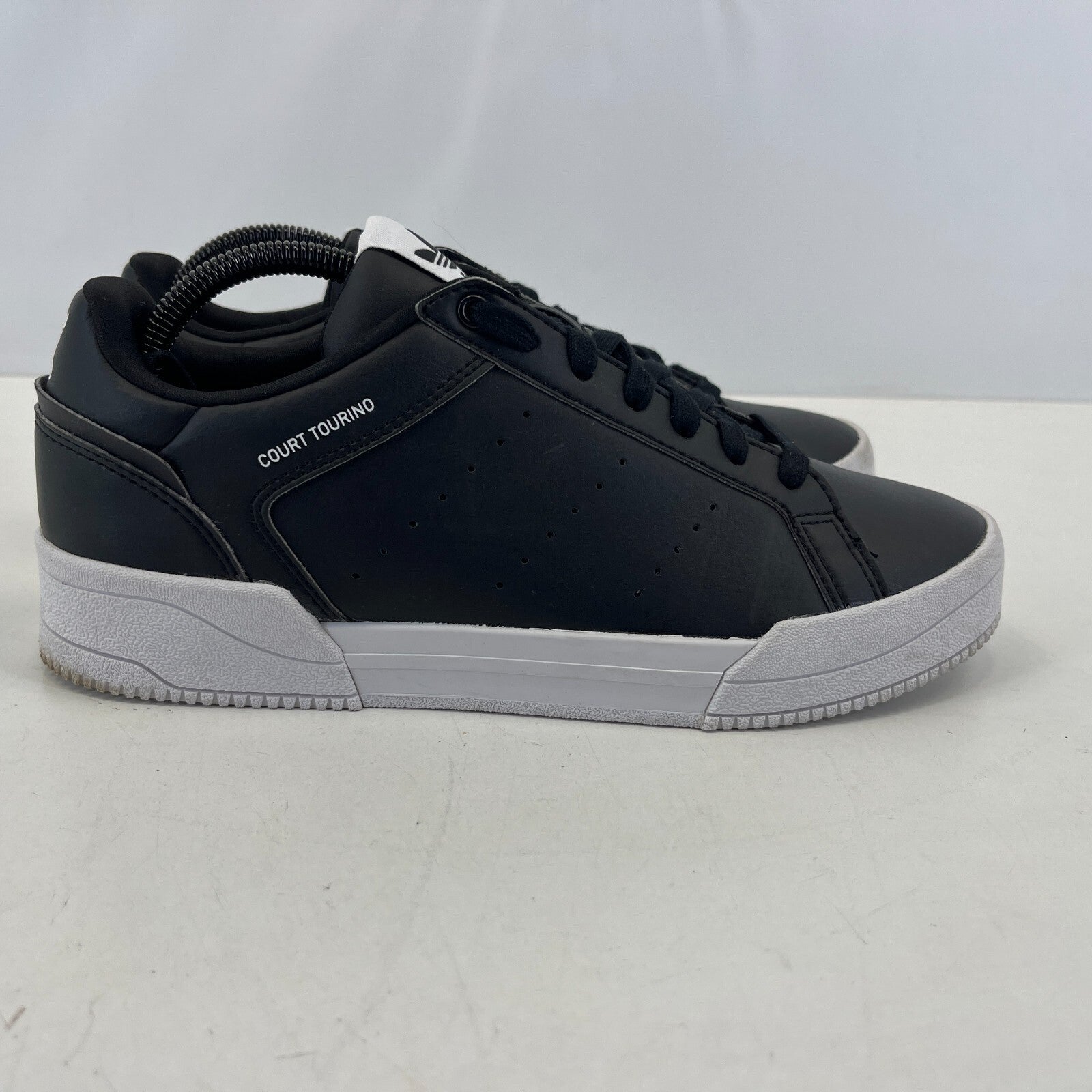 Adidas Court Tourino Trainers Black on White size UK 7 - EU 40 2/3