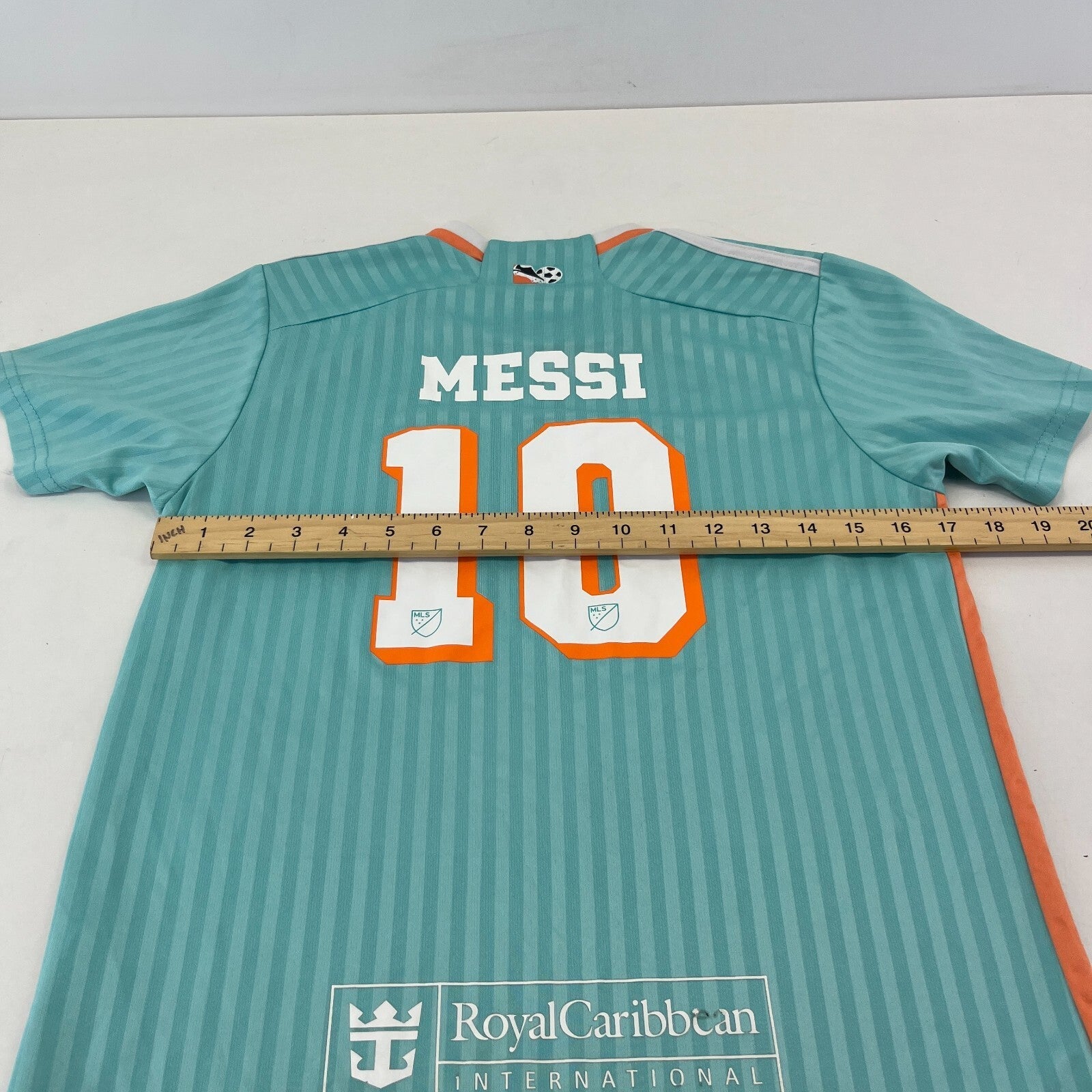 Inter Miami 2024/25 Kids Third Kit Football Shirt Messi 10 Turquoise 12-13 Years