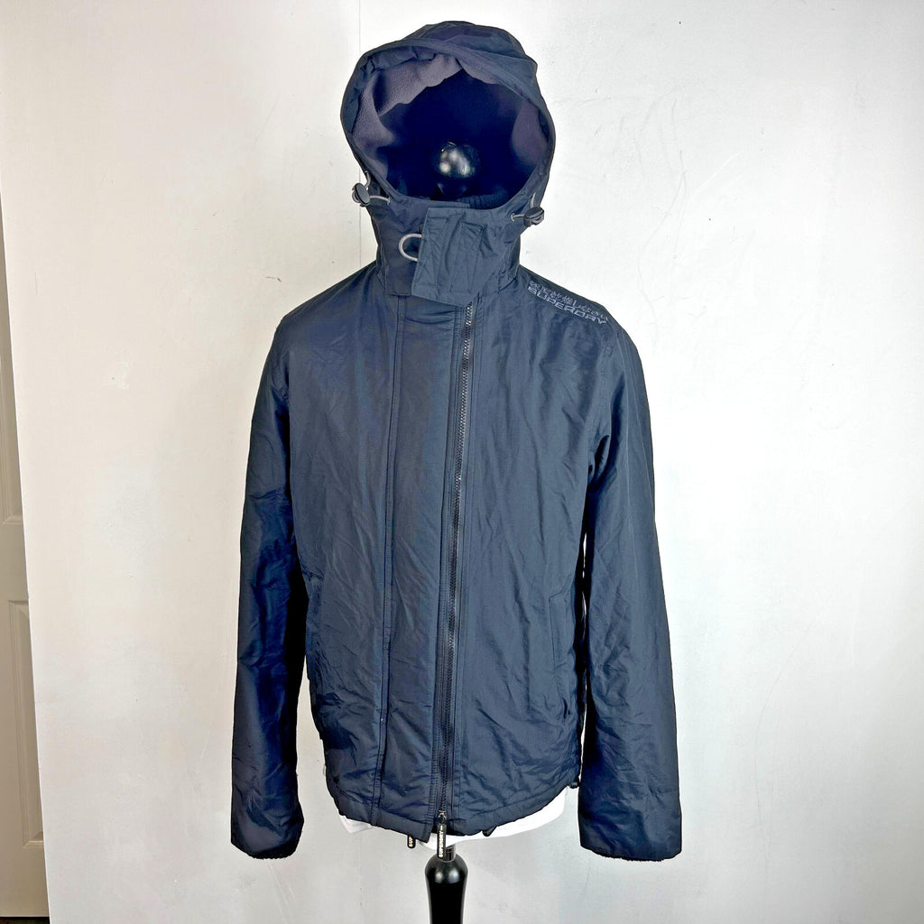 Superdry Original Windcheater Jacket Japan Men’s size Large Black Fleece Lined