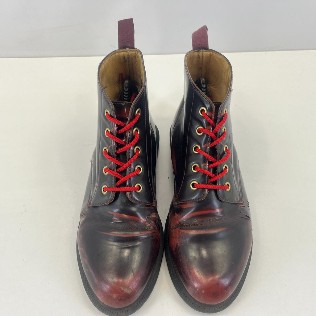 Dr Martens Emmeline Ankle Boots Cherry Red Oxblood Leather Lace Up UK size 7