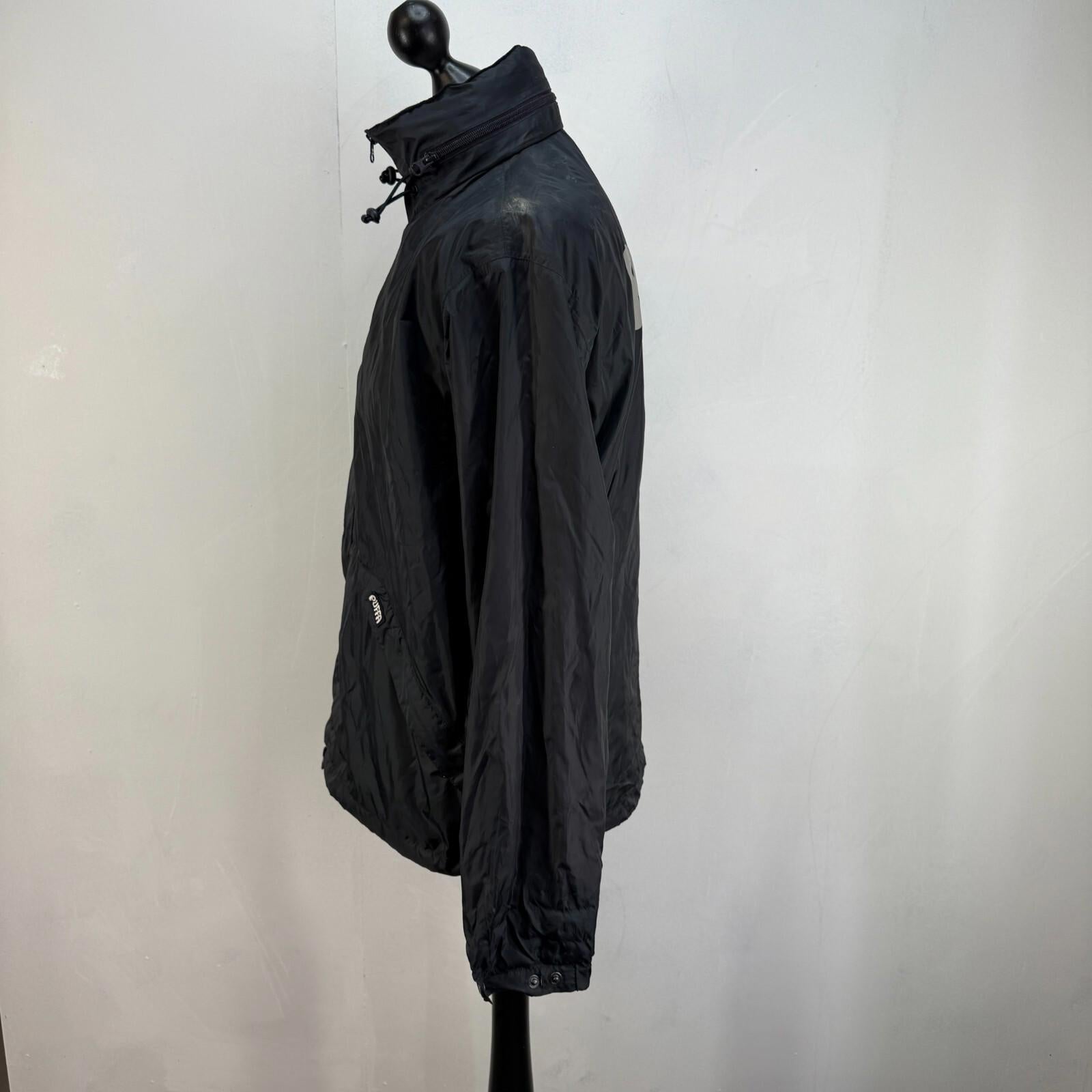 Original Puffa Pack-Away Jacket Pack-a-Mac with Stow-Hood Black size Medium
