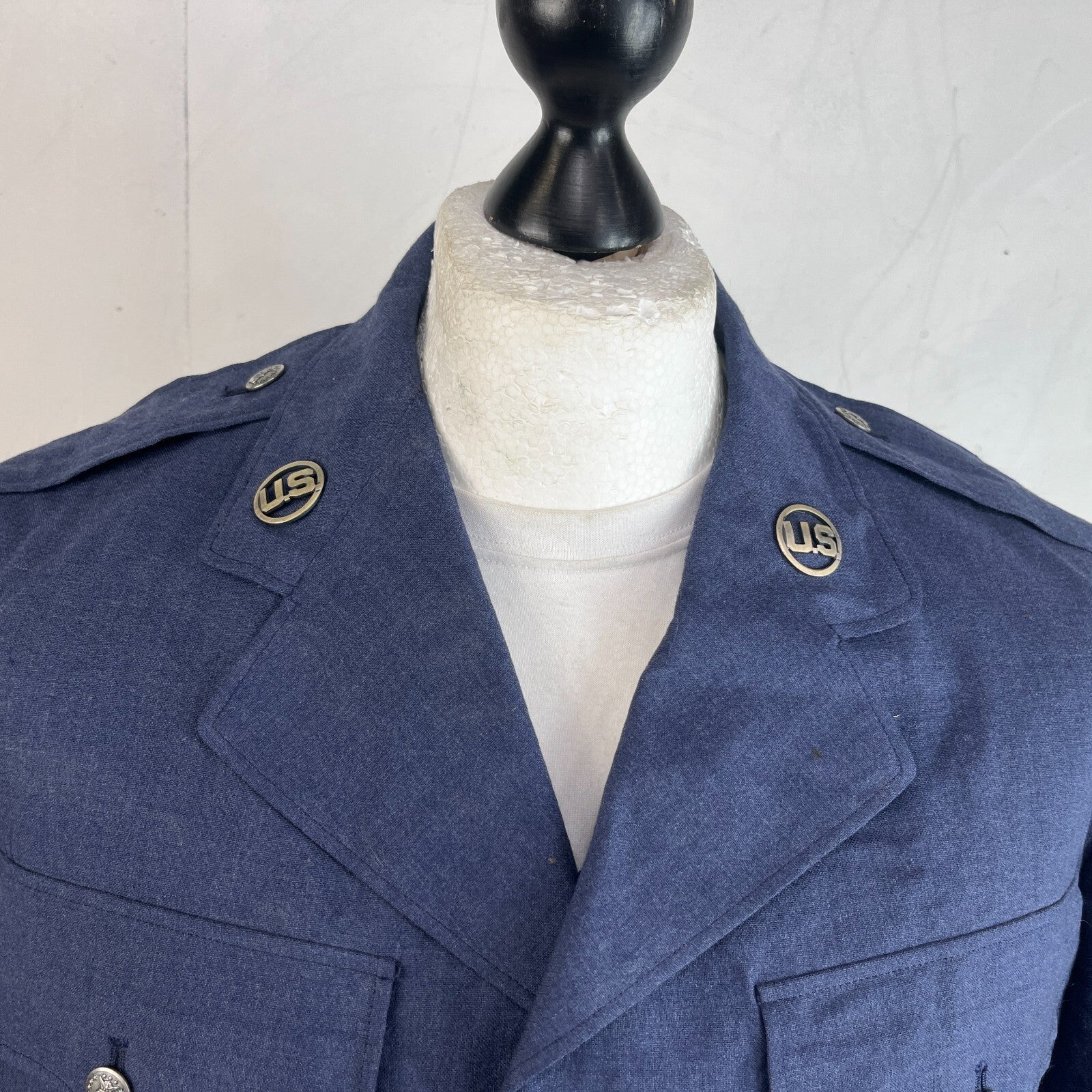 USAF Air Force Military Tropical Dress Uniform Blazer Jacket in Blue size 42R