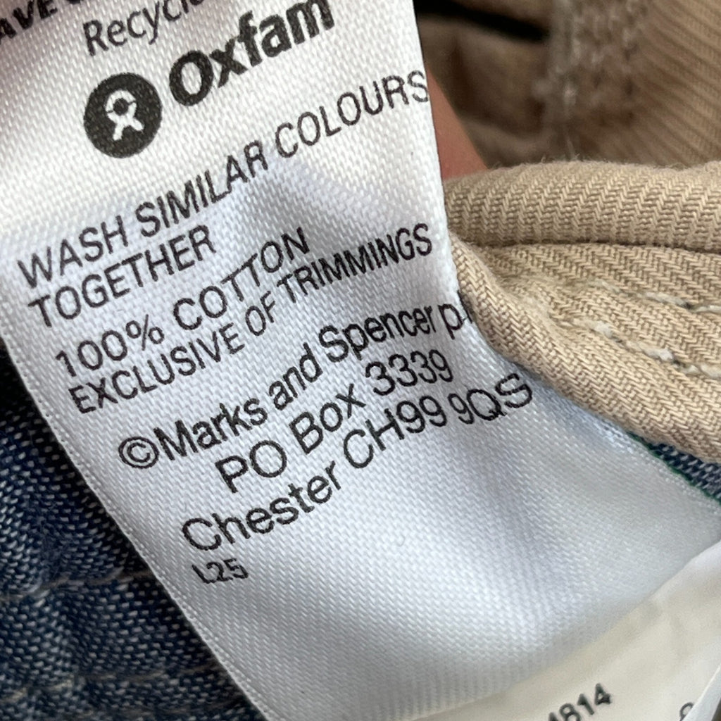 M&S North Coast Men's Beige Cargo Chino Jean Trousers W38" L31" Chinos