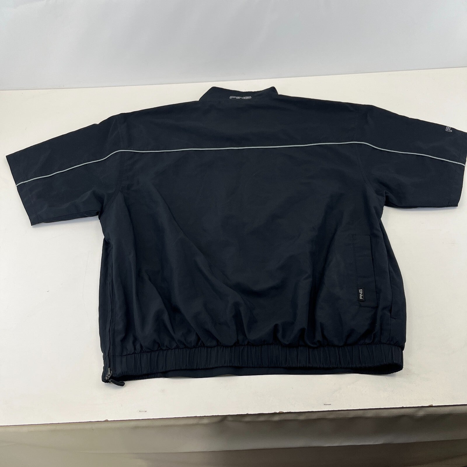 Ping Collection Men's Half Zip Golf Jacket Short Sleeve in Black 1/2 Zip size L
