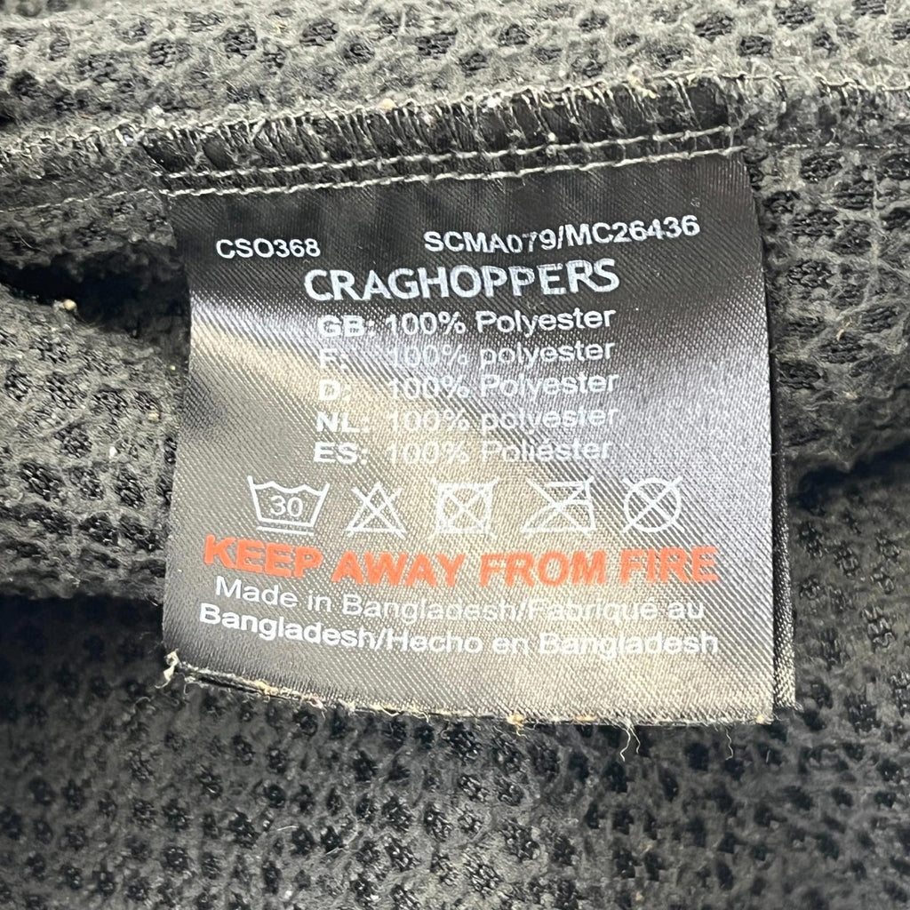 Craghoppers 1/4 Zip Fleece Mid Layer Men's size XL Dark Grey Top Warm Winter