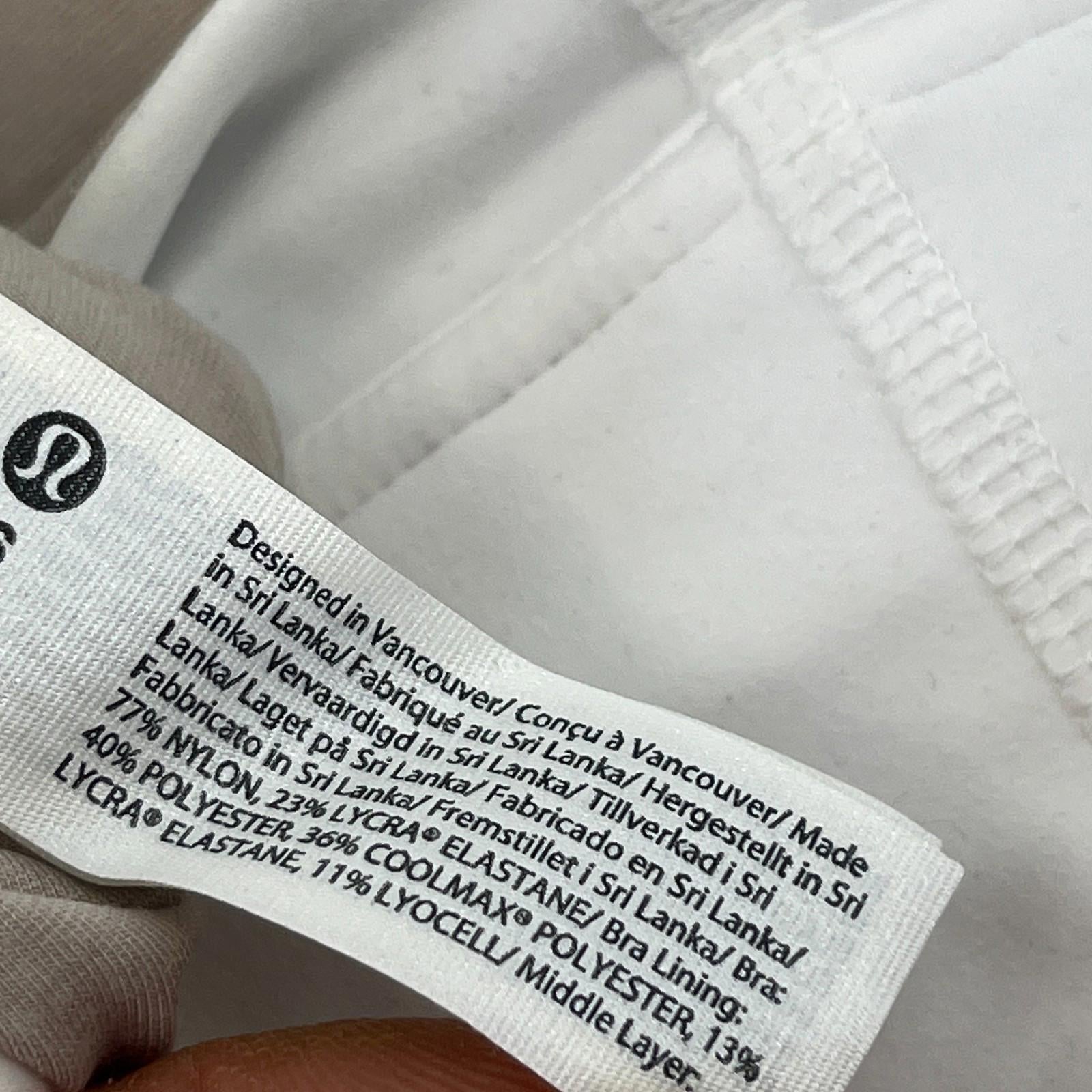 Lululemon Wunder Train Long-Line Bra in White size US 6 UK 10