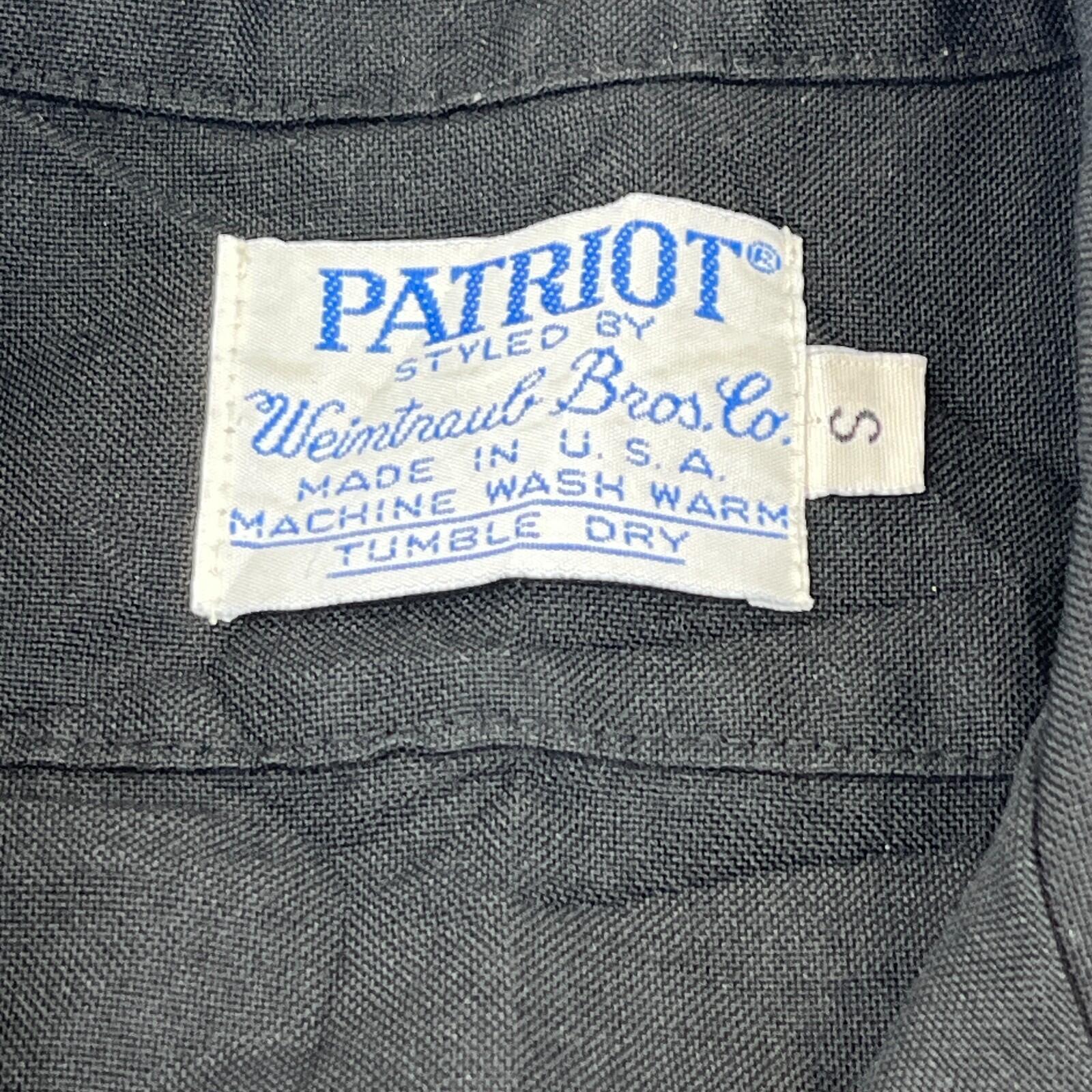Patriot US Navy Dress Shirt in Black - US size Small Short Sleeve