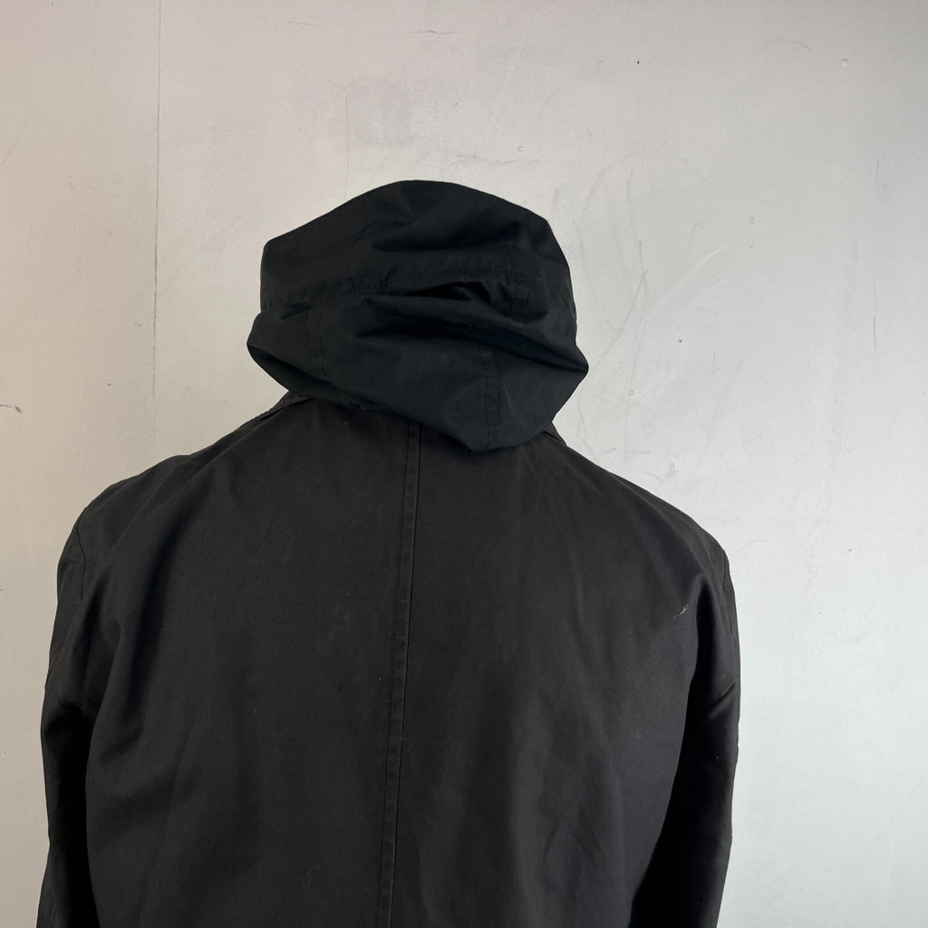 Superdry Idris Elba The Director Raincoat Jacket w/ Removable Hood Black size M