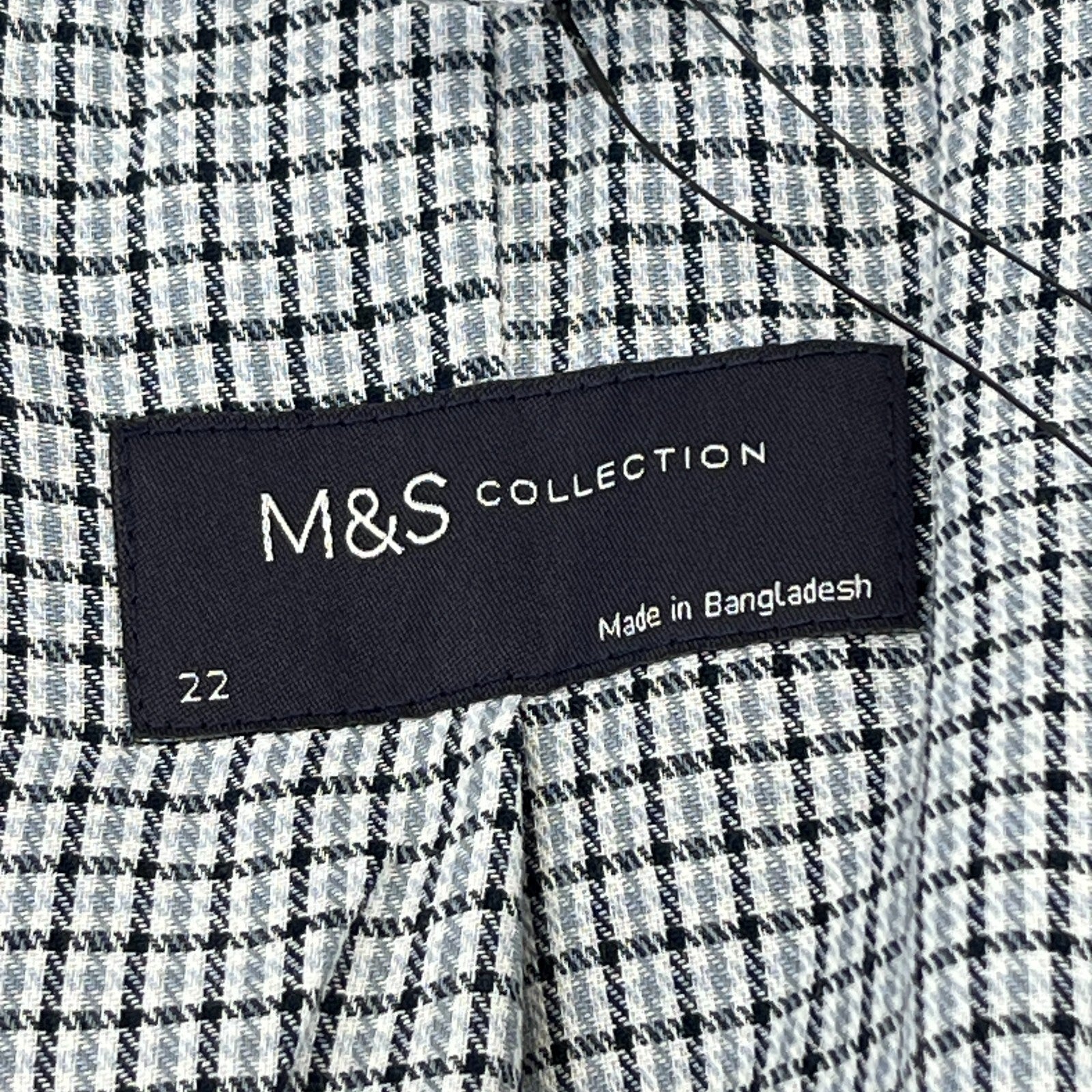 M&S Mid Length Trench Coat Navy Blue Women's UK 22 Button Front Smart Casual