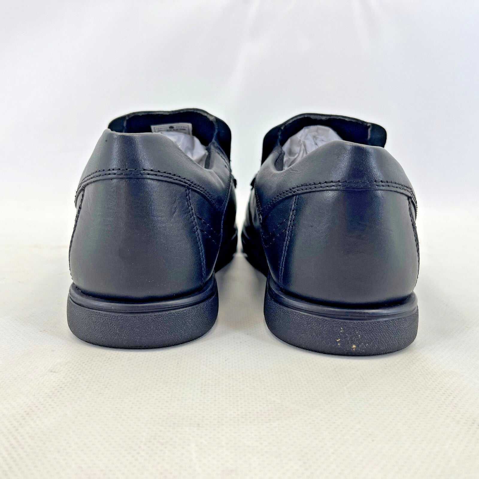 Pretty Green Waltham Slip On Shoes Moccasin Loafers Men's Black Leather size 7.5