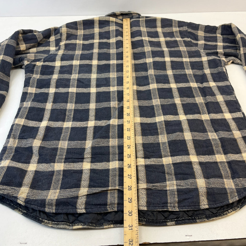 Timber Run Men's Insulated Quilt Lined Shacket Jacket Lumberjack Shirt size L