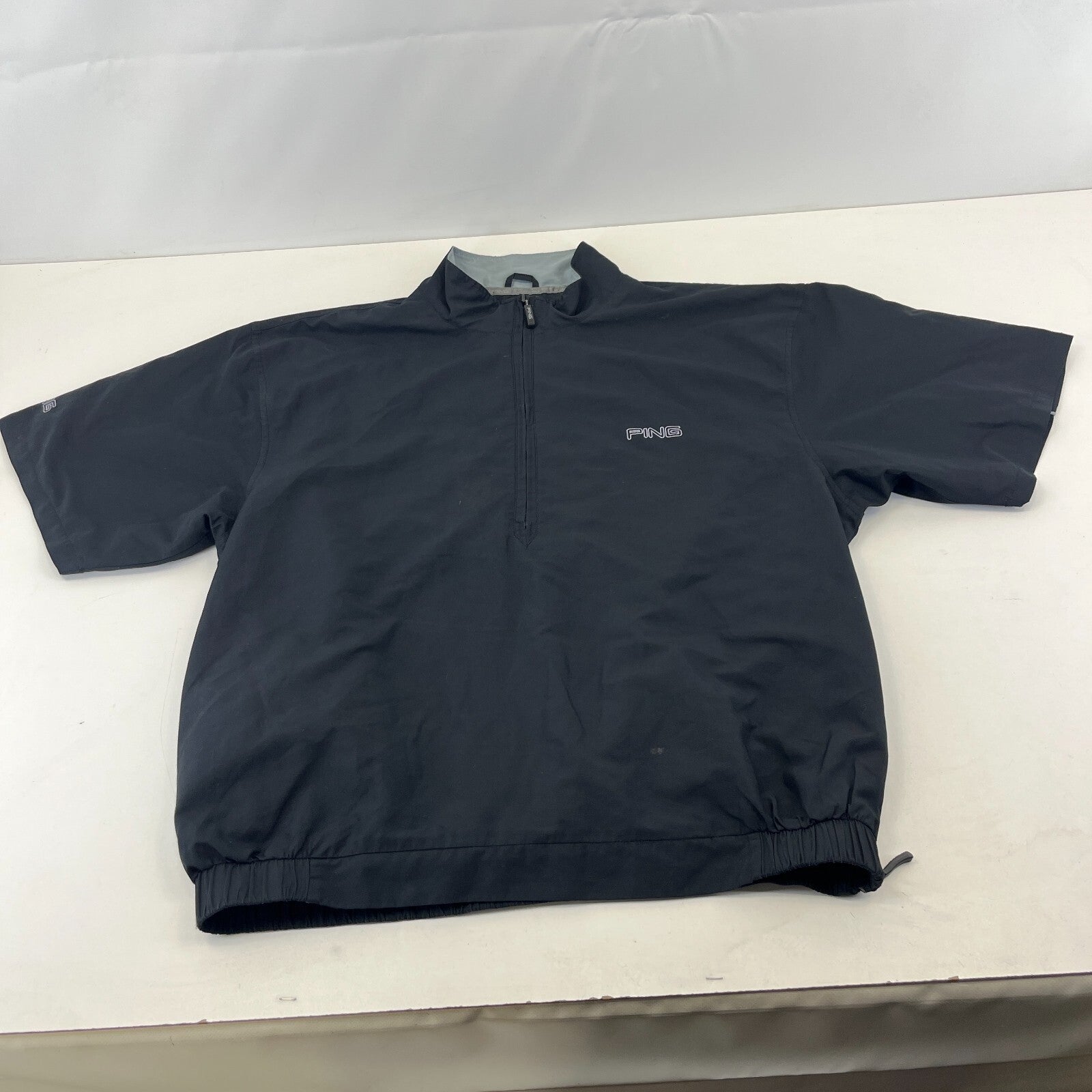 Ping Collection Men's Half Zip Golf Jacket Short Sleeve in Black 1/2 Zip size L