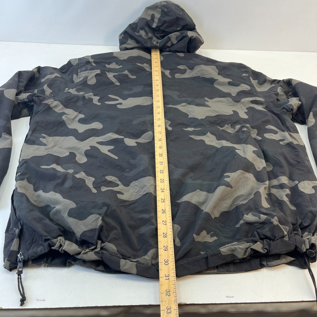 Brandit Ski Snowboard Jacket Mens Dark Camo Anorak Hooded Pullover Pockets XL