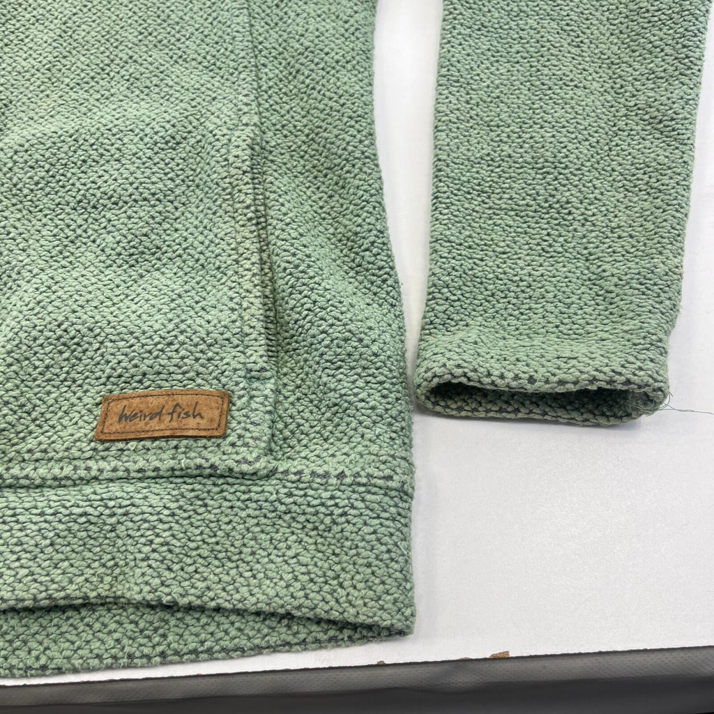Weird Fish Macaroni Fleece Jacket Women's UK size 12 Full Zip Hooded Mint Green