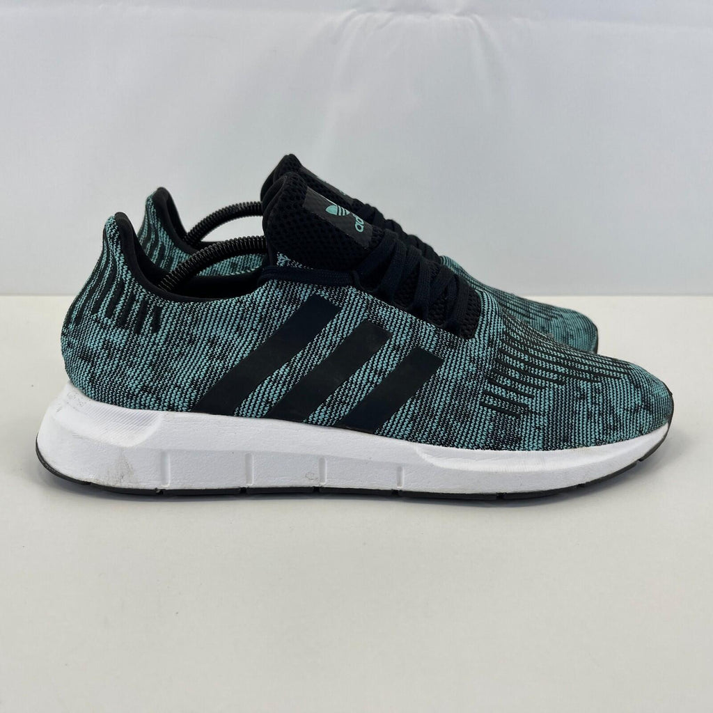 Adidas Swift Run Mens Trainers Mint Green Mesh Knit UK size 10.5 - VGC