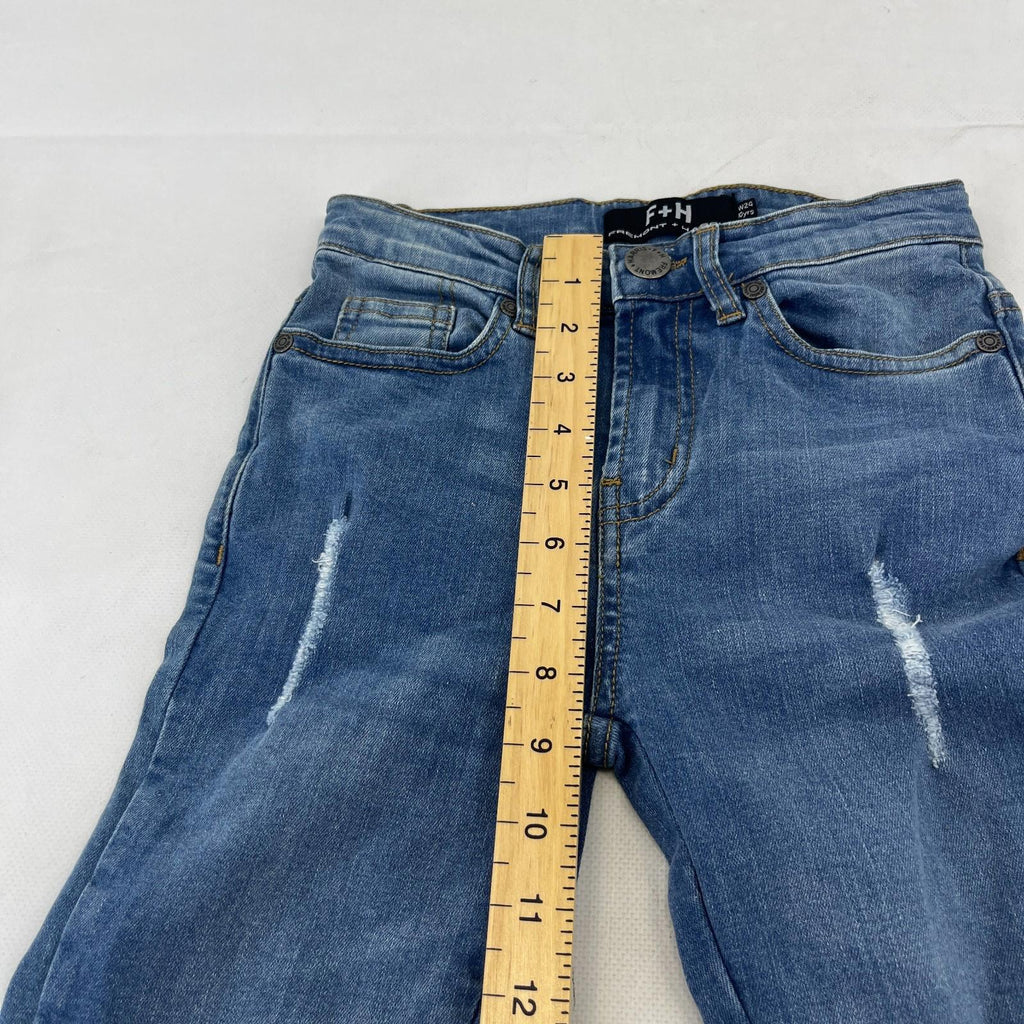 Fremont & Harris Kids Distressed Ripped Skinny Jeans in Blue size W24 10yrs
