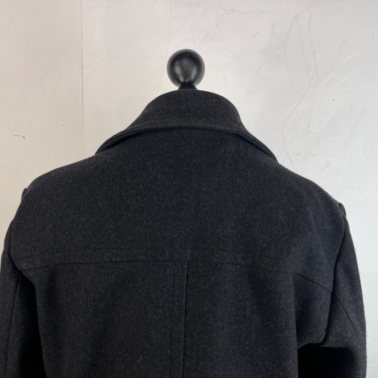 Hackett London Men's Double Breasted Peacoat Charcoal Grey size M