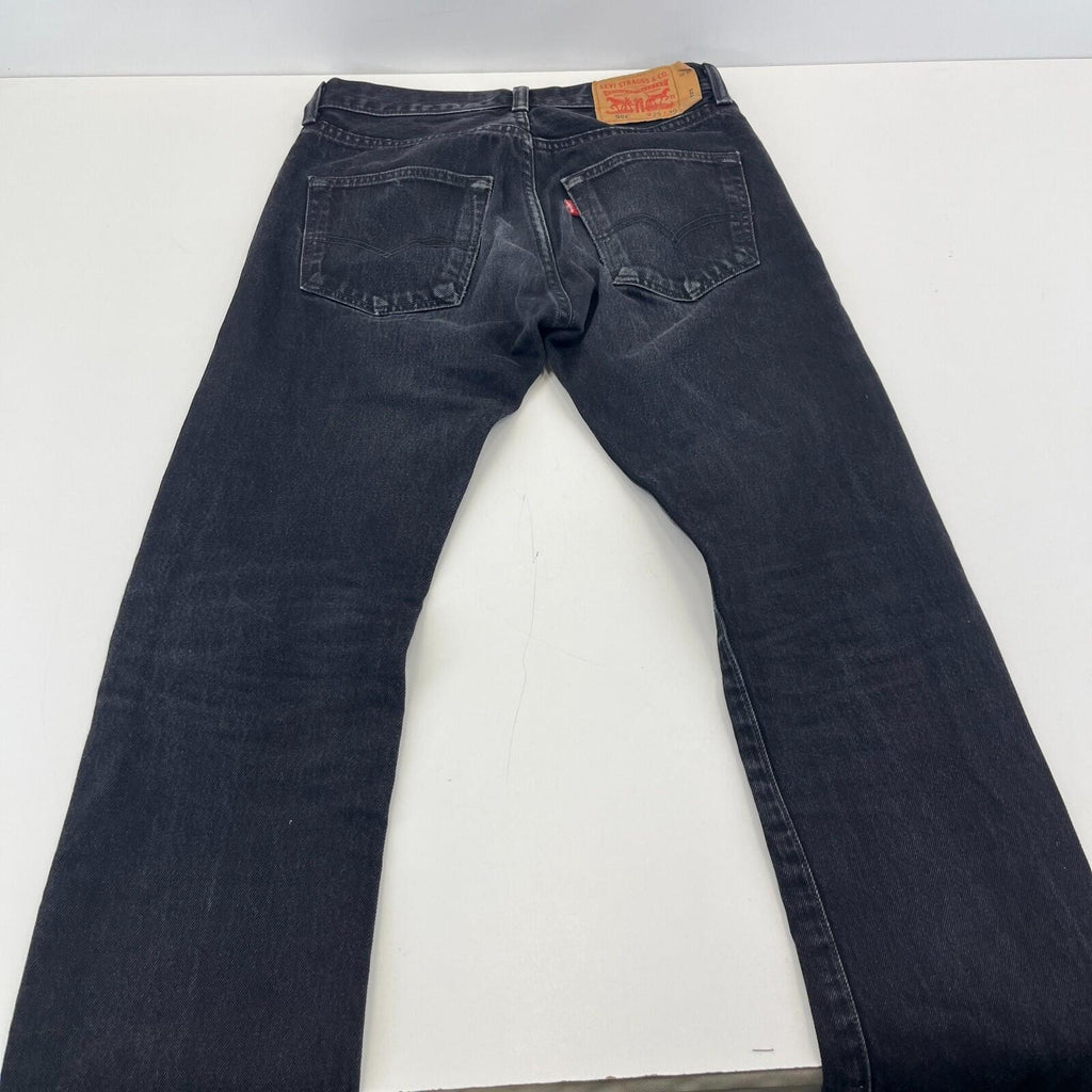 Levi 501 Jeans Black Denim Slim Straight Fit Women's W29" L30"