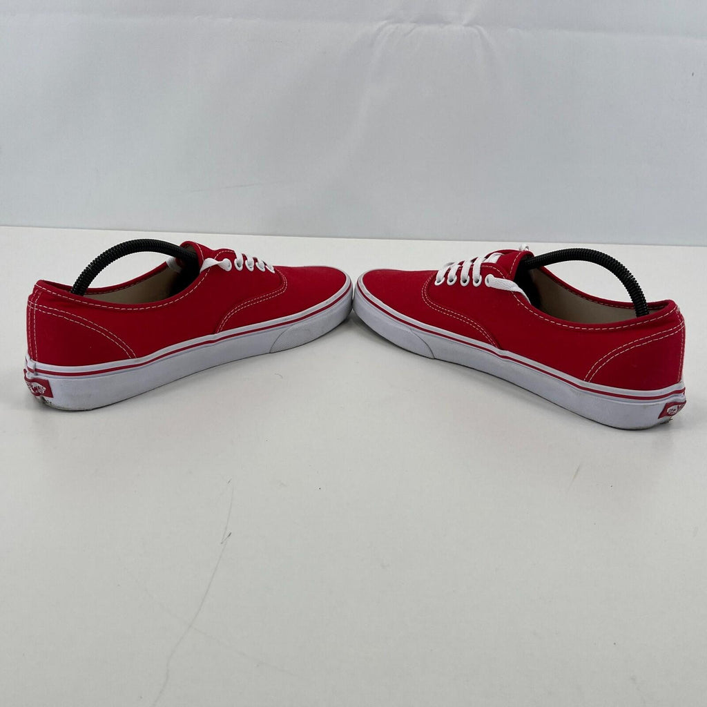 Vans Authentic Lo Skate Trainers Shoes Red Men's size UK 9.5 / EU 44 - Near Mint