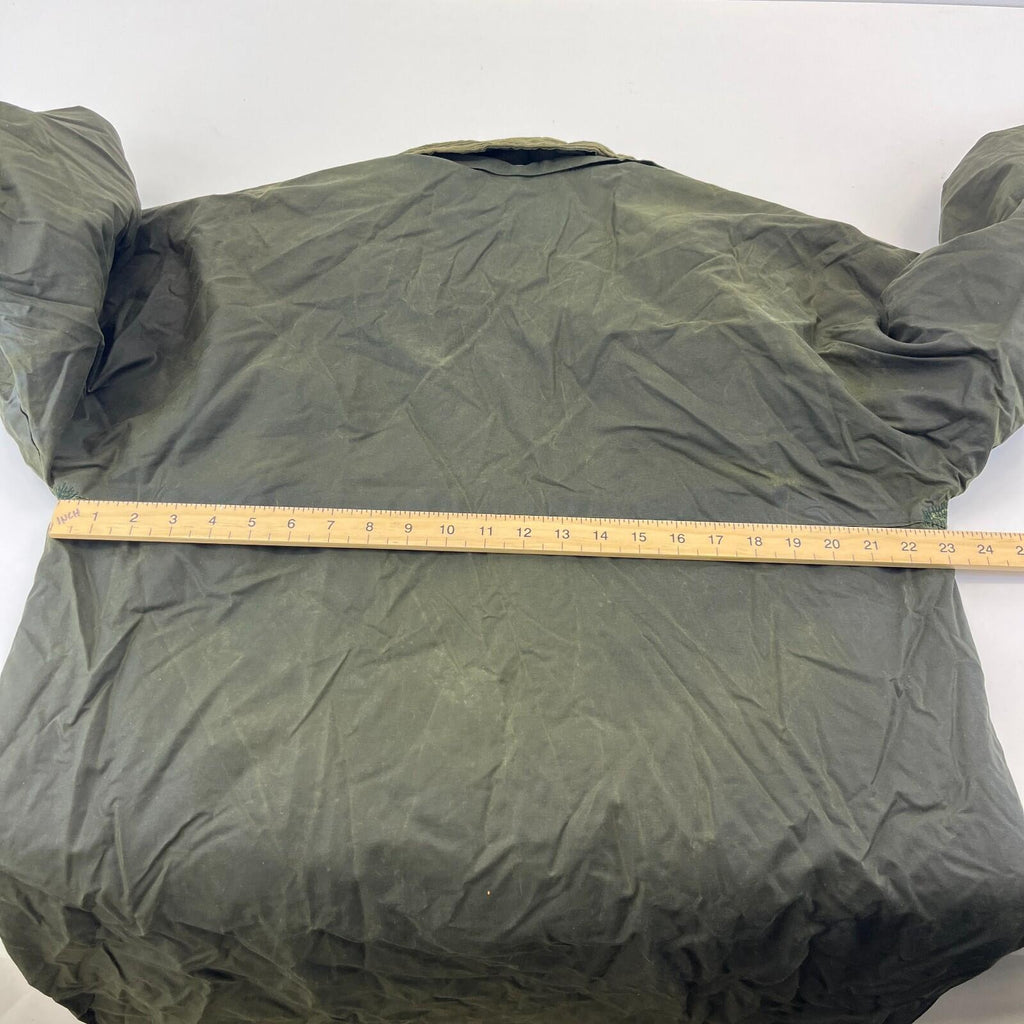 Black Star Men's Insulated Wax Jacket in Green size XL Utility Retro Waxed Coat